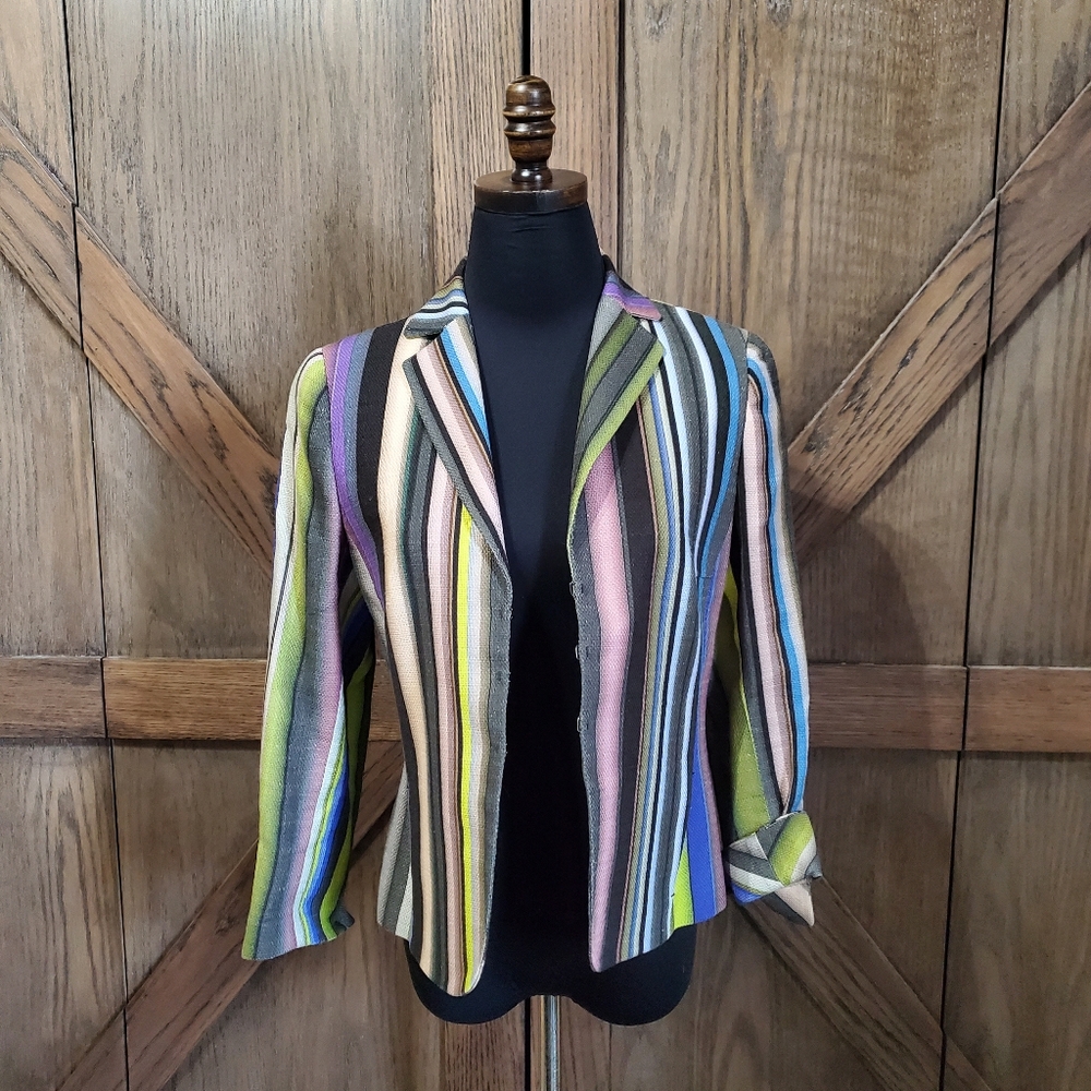 Akris Multicolor Striped Blazer